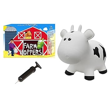 その他 Farm Hoppers Inflatable Bouncing White Cow with Pump by Farm Hoppers Amazon.com: Farm Hoppers Award Winning Inflatable Toddler